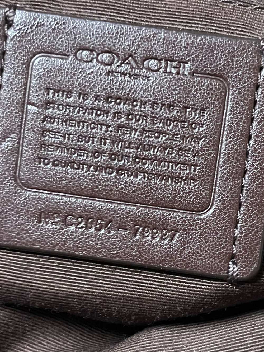 Coach Brown Pebbled Leather Shoulder Bag - Picture 2 of 6